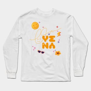 Design with the signature of the singer yena Long Sleeve T-Shirt